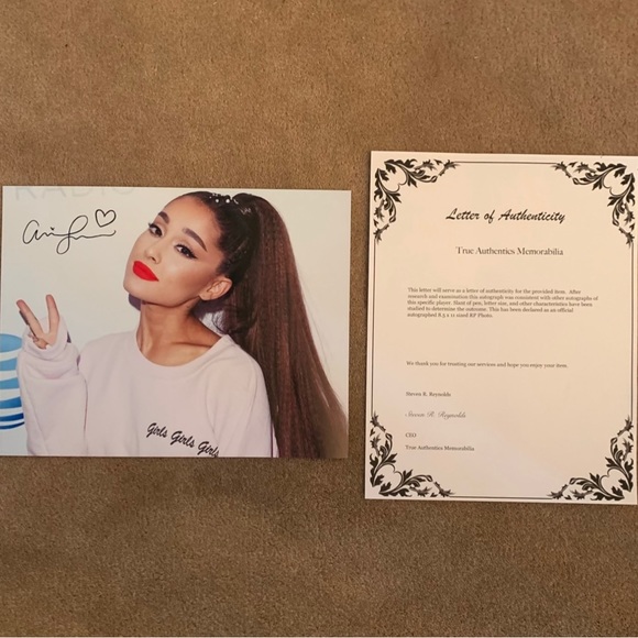Other Ariana Grande Autographed Photo Singer 85x11 Poshmark Other Ariana Grande Autographed Photo Singer 85x11 Poshmark